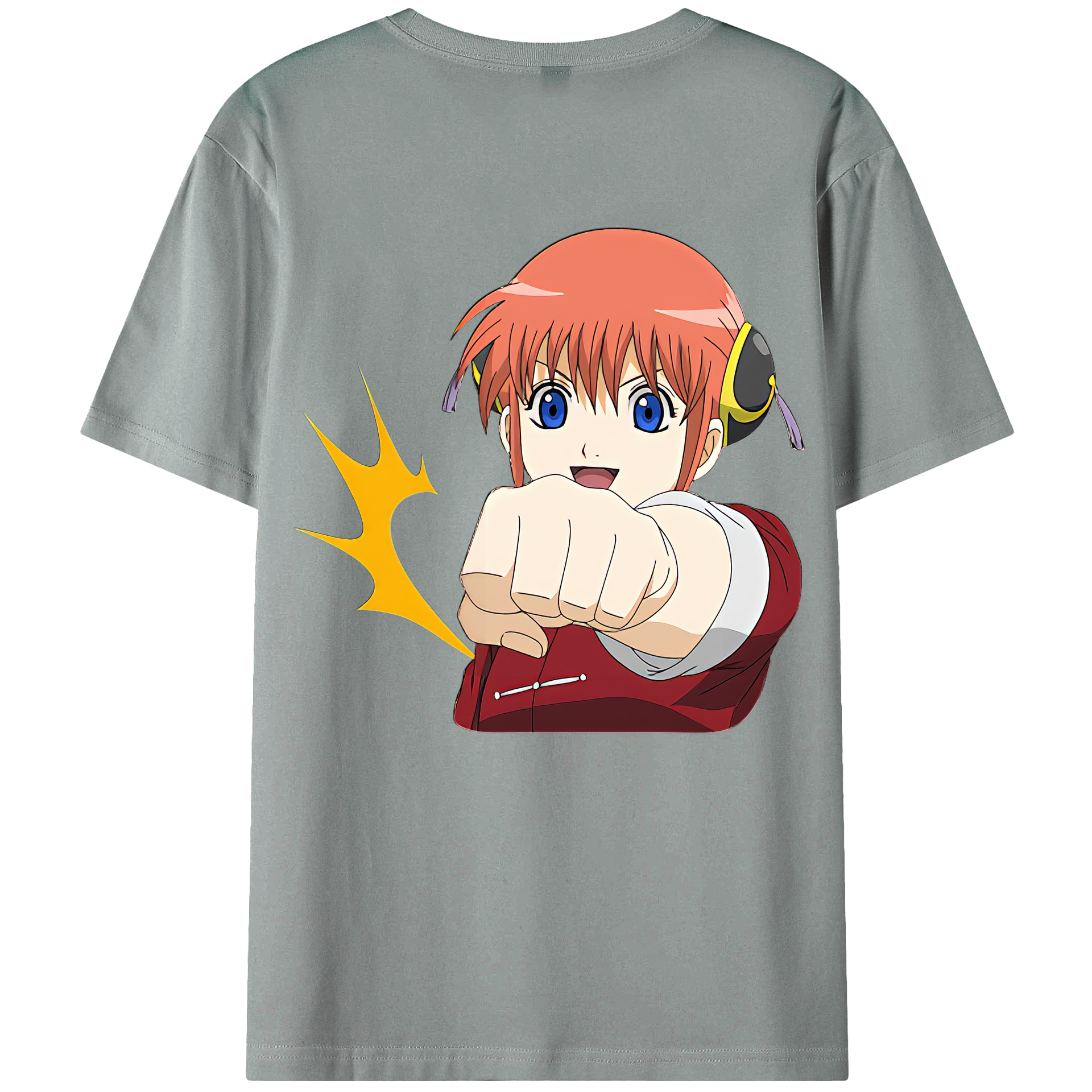 （画像用） ぎんたま 坂田銀時（さかたぎんとき） 神楽 志村新八（しむら しんぱち） GINTAMA Sakata Gintoki Kagura Shimura Shinpachi 綿100％ メンズ半袖Tシャツ（バックプリント） 通気性